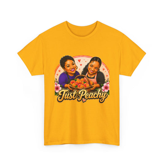 Just Peachy Graphic Tee - Retro Peach Design