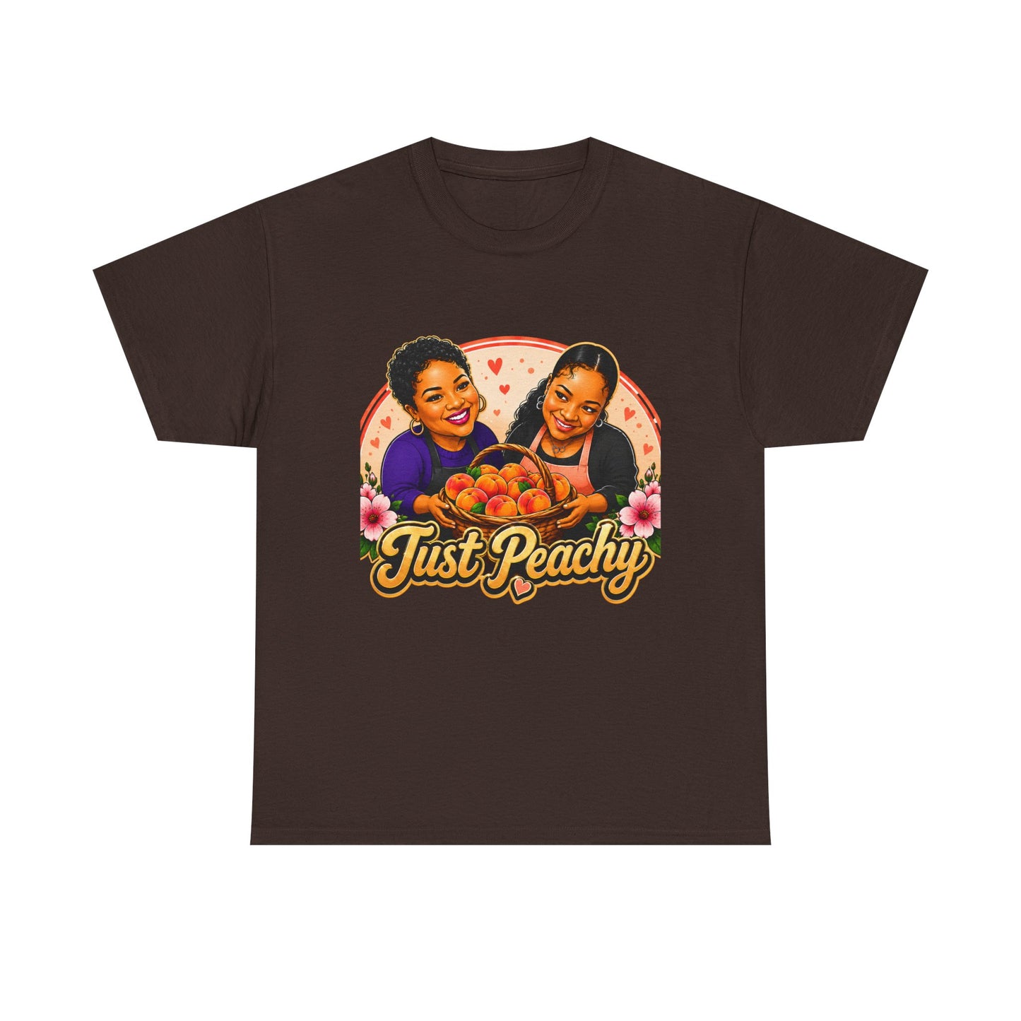 Just Peachy Graphic Tee - Retro Peach Design