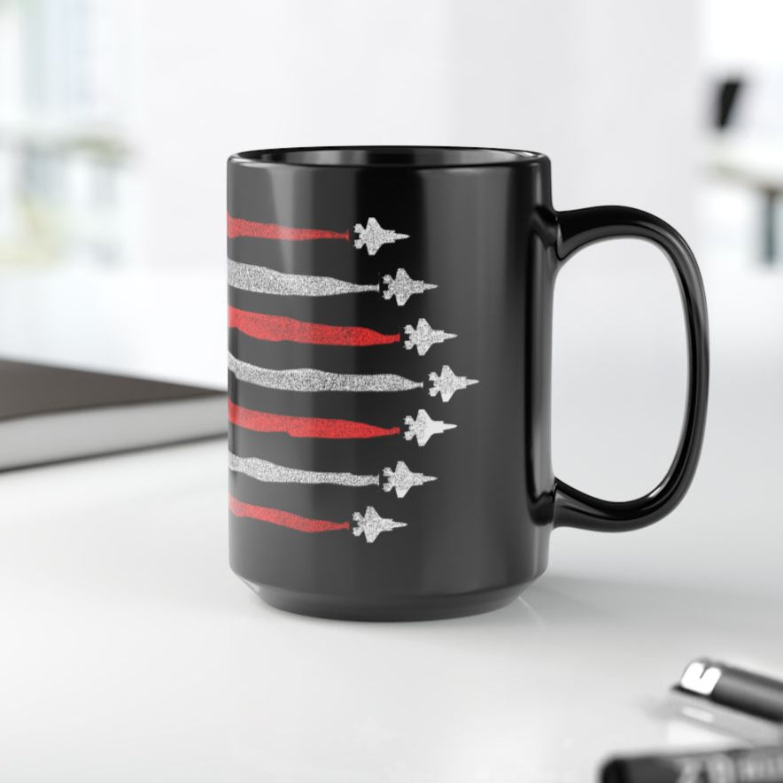 "Stars, Stripes & Supersonic Sips" – Patriotic Jet Mug (11oz, 15oz)