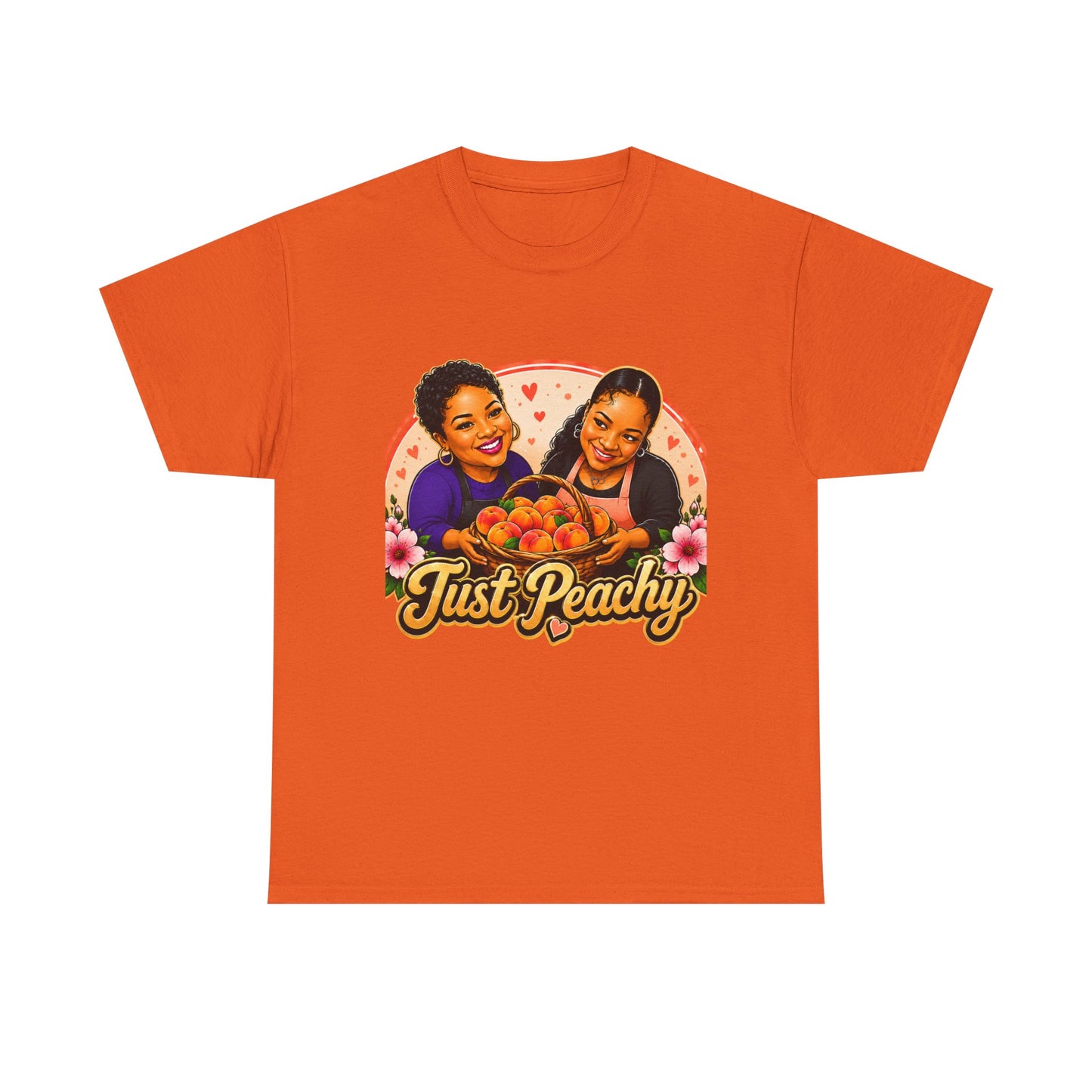 Just Peachy Graphic Tee - Retro Peach Design