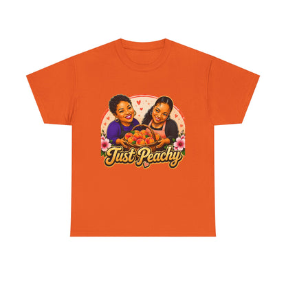 Just Peachy Graphic Tee - Retro Peach Design
