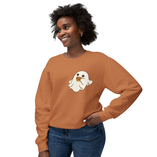 "Cute Spooky Coffee" | Unisex Lightweight Crewneck Sweatshirt