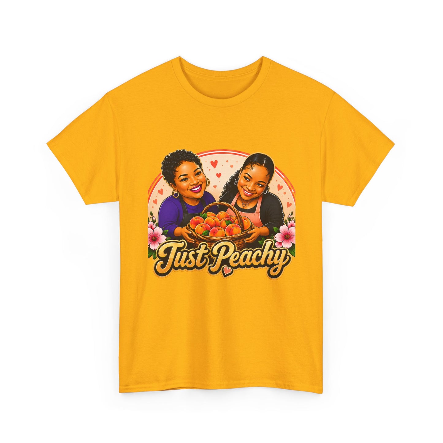 Just Peachy Graphic Tee - Retro Peach Design