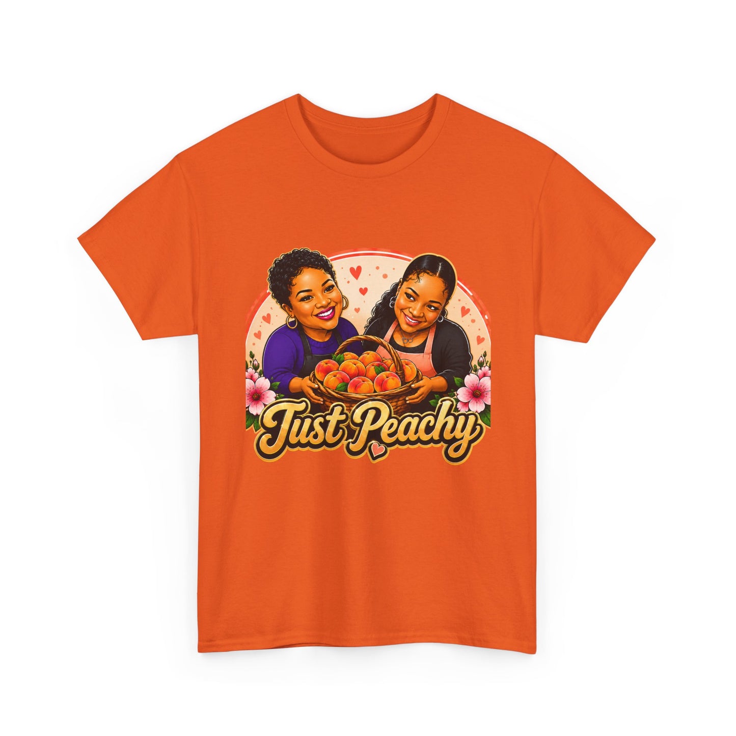 Just Peachy Graphic Tee - Retro Peach Design