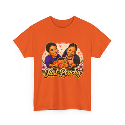 Just Peachy Graphic Tee - Retro Peach Design