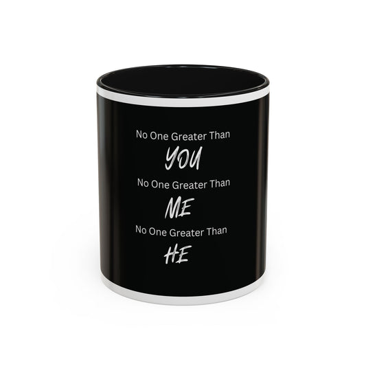 No One Greater Than Statement Mug (Black & White)