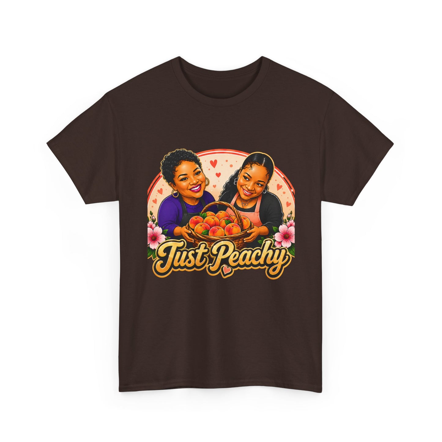Just Peachy Graphic Tee - Retro Peach Design