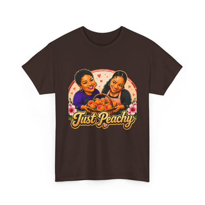 Just Peachy Graphic Tee - Retro Peach Design
