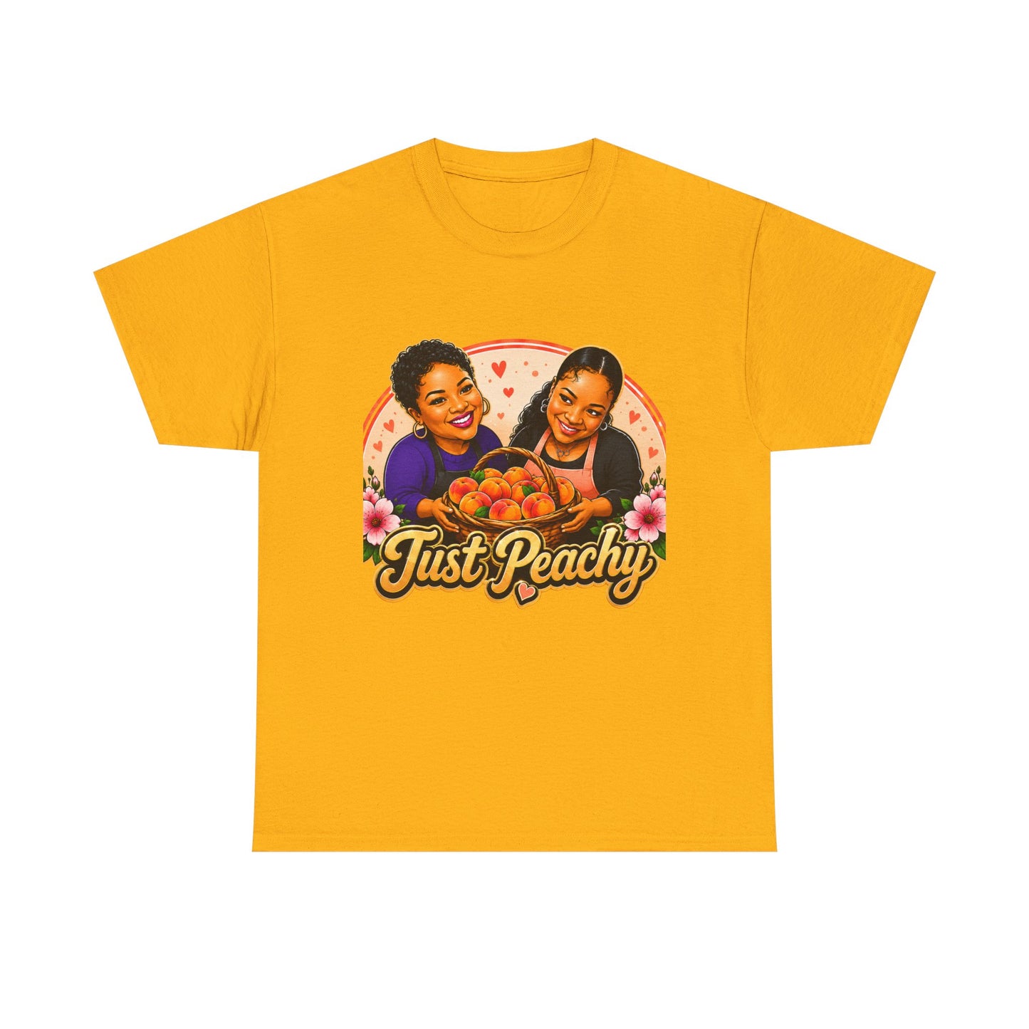 Just Peachy Graphic Tee - Retro Peach Design