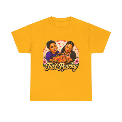 Just Peachy Graphic Tee - Retro Peach Design