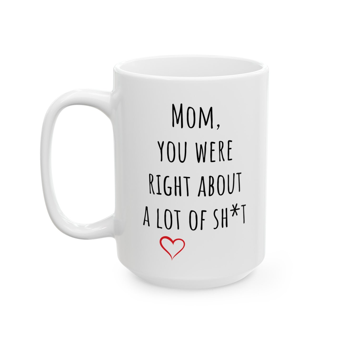 "Mom, You Were Right" | Personalized Ceramic Mug, (11oz, 15oz)