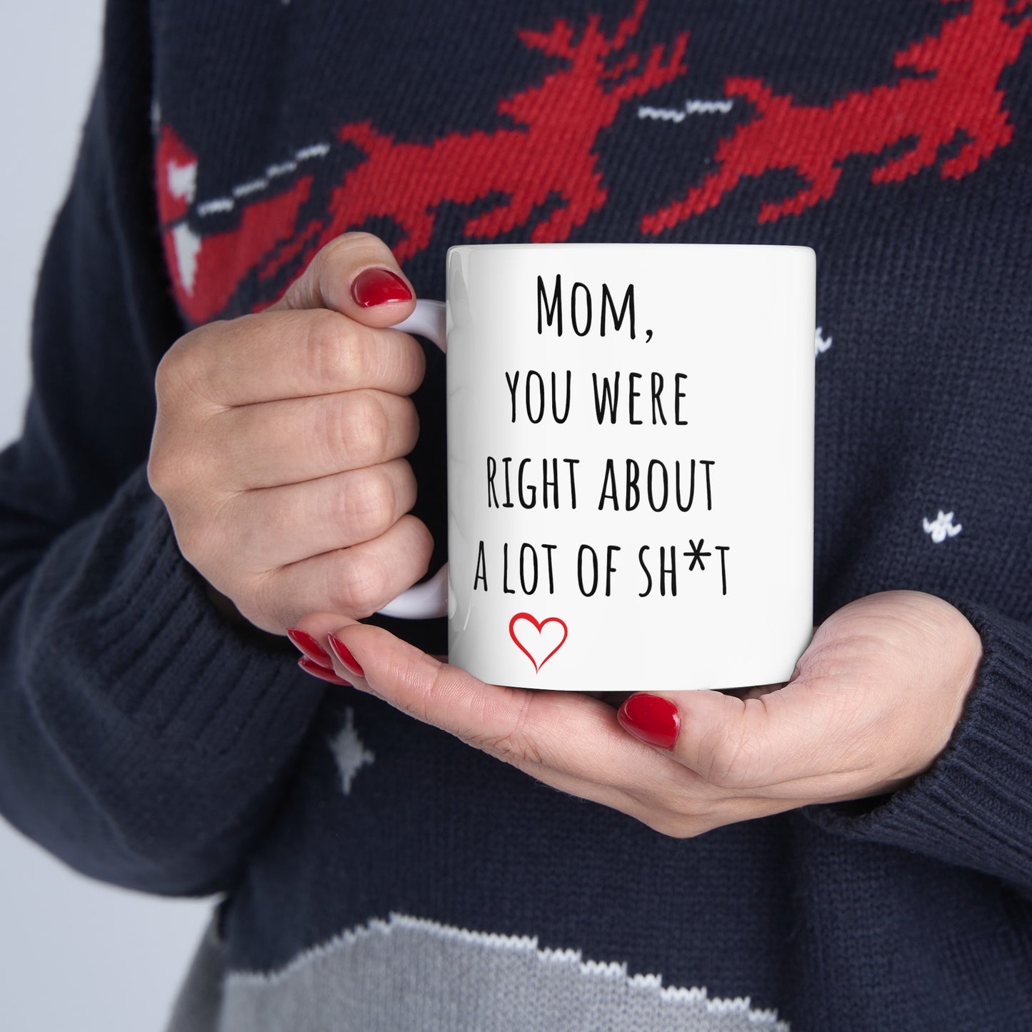 "Mom, You Were Right" | Personalized Ceramic Mug, (11oz, 15oz)