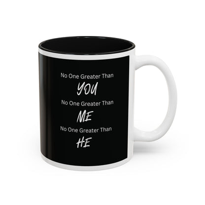 No One Greater Than Statement Mug (Black & White)