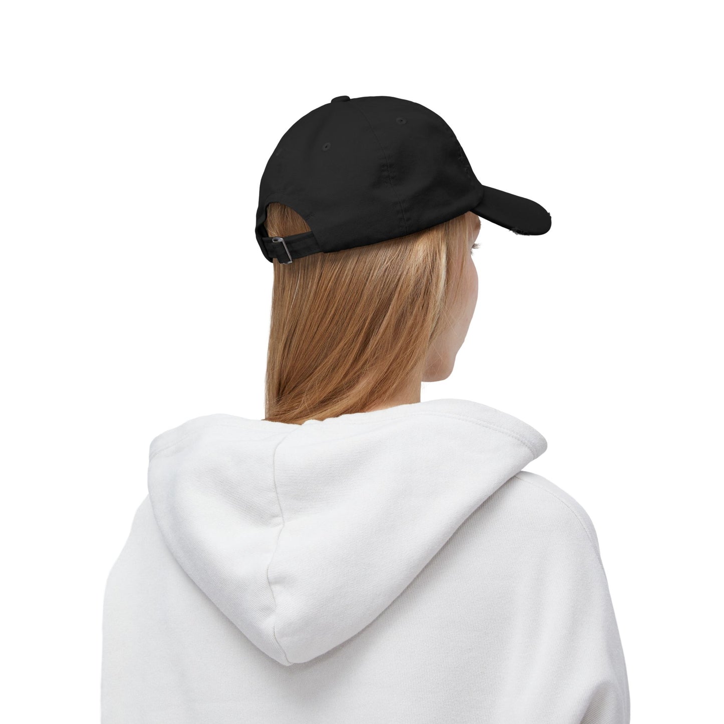 No One Greater Than Distressed Cap – Black/White