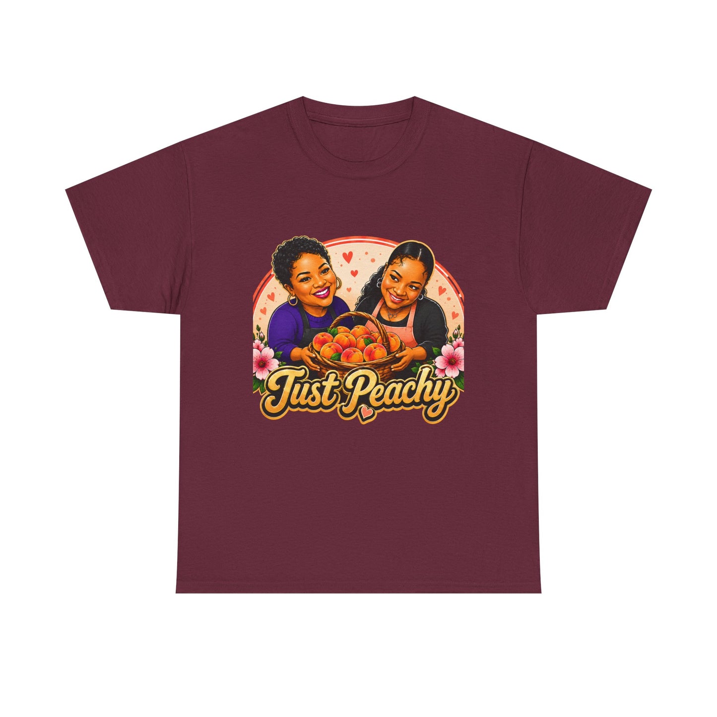 Just Peachy Graphic Tee - Retro Peach Design