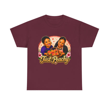 Just Peachy Graphic Tee - Retro Peach Design