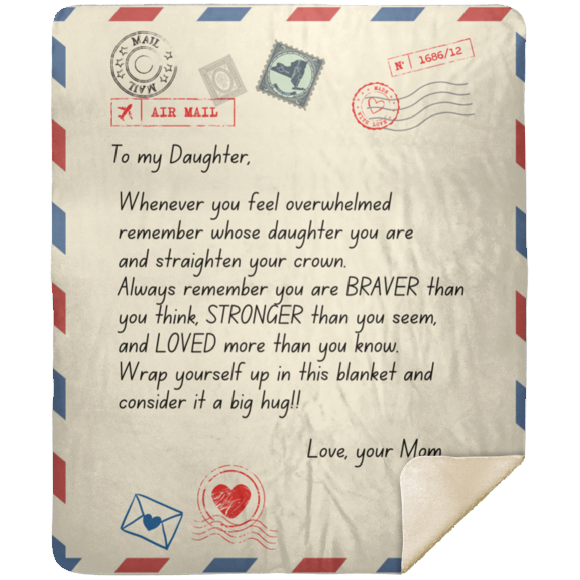 "Letter To Daughter From Mom" | Blanket