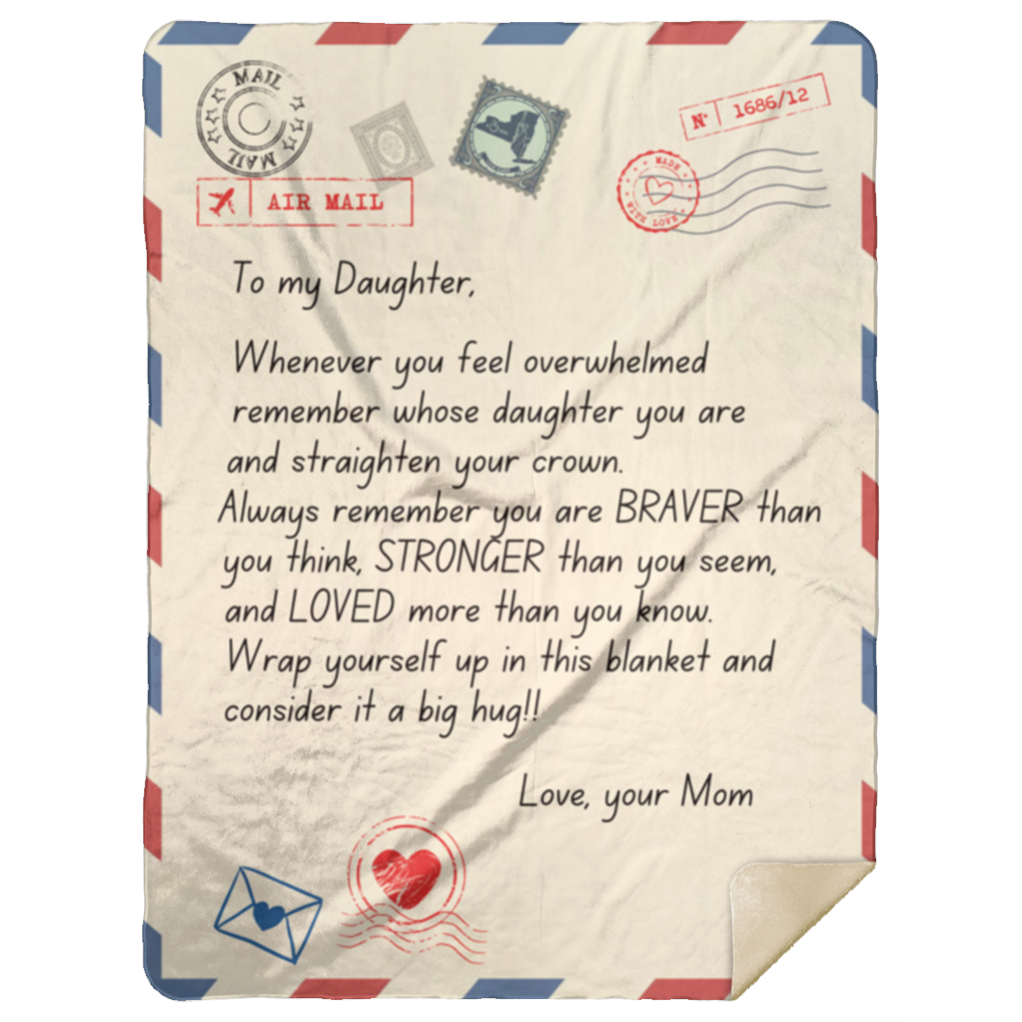 "Letter To Daughter From Mom" | Blanket