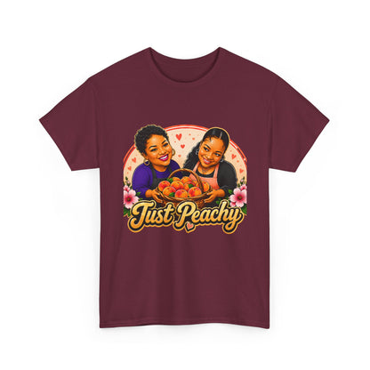 Just Peachy Graphic Tee - Retro Peach Design
