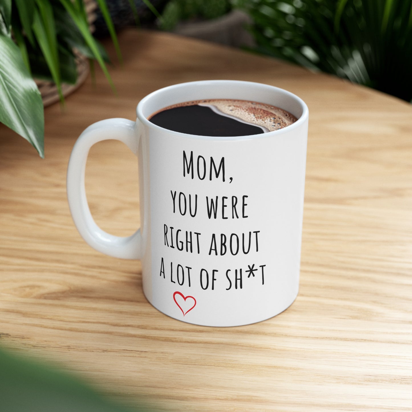 "Mom, You Were Right" | Personalized Ceramic Mug, (11oz, 15oz)