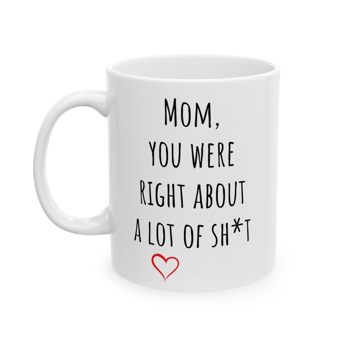 "Mom, You Were Right" | Personalized Ceramic Mug, (11oz, 15oz)