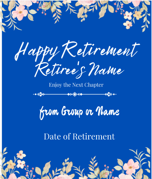 "Happy Retirement" | Personalized Fleece Blanket 50x60