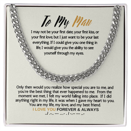 To My Man - Cuban Link Chain - RTS Gifts Emporium