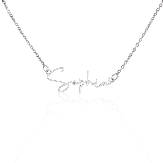 "Personalized Signature Name" Necklace