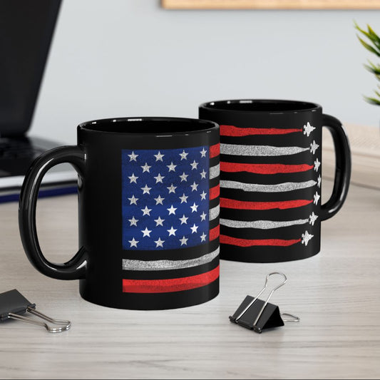 "Stars, Stripes & Supersonic Sips" – Patriotic Jet Mug (11oz, 15oz)