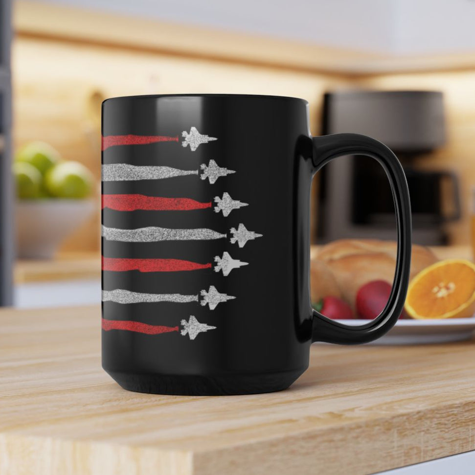 "Stars, Stripes & Supersonic Sips" – Patriotic Jet Mug (11oz, 15oz)