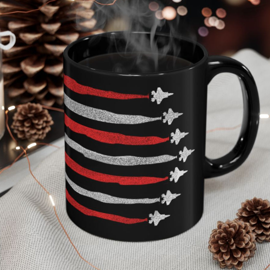 "Stars, Stripes & Supersonic Sips" – Patriotic Jet Mug (11oz, 15oz)