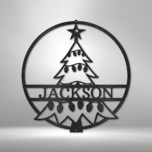 Christmas Tree Monogram - Steel Sign - RTS Gifts Emporium