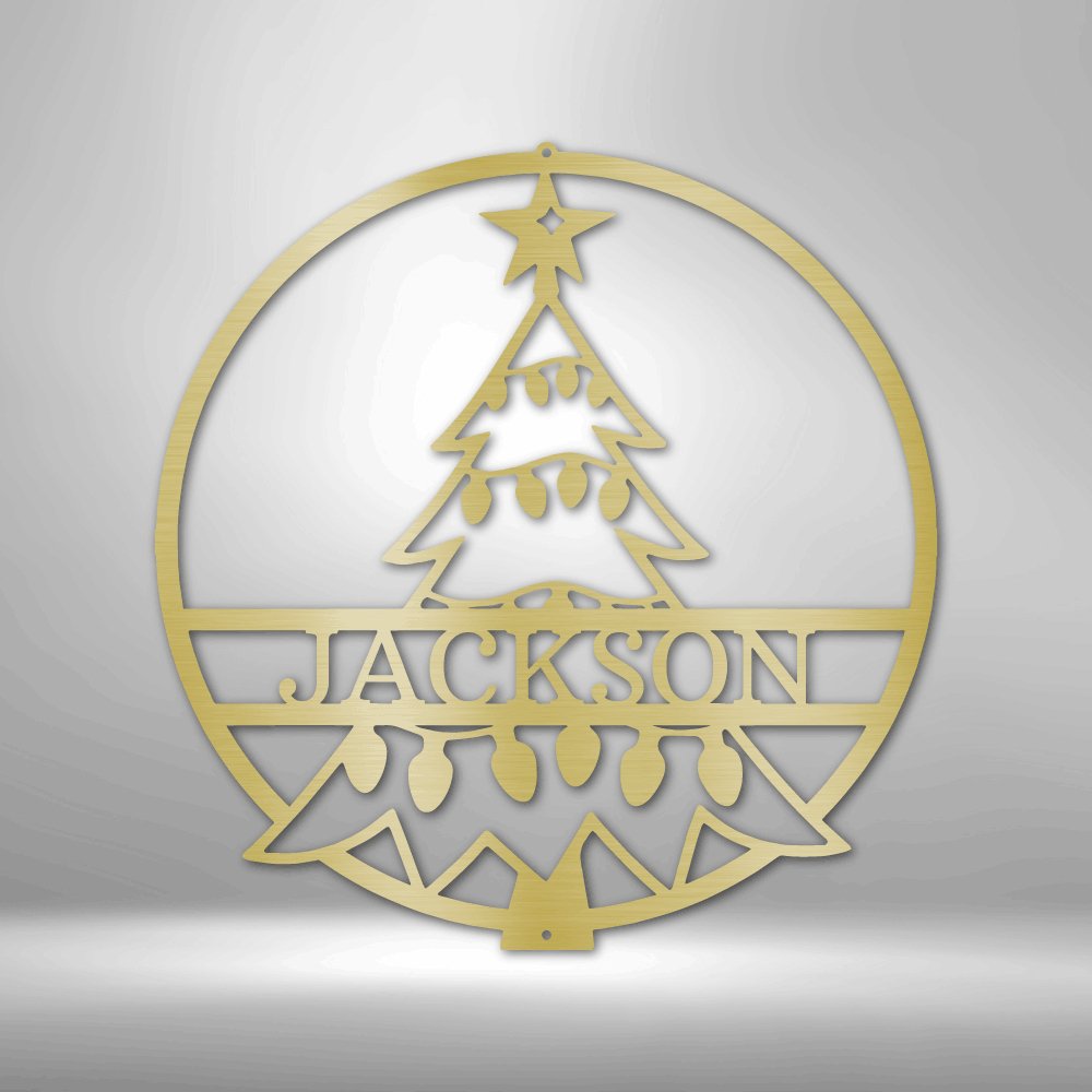 Christmas Tree Monogram - Steel Sign - RTS Gifts Emporium