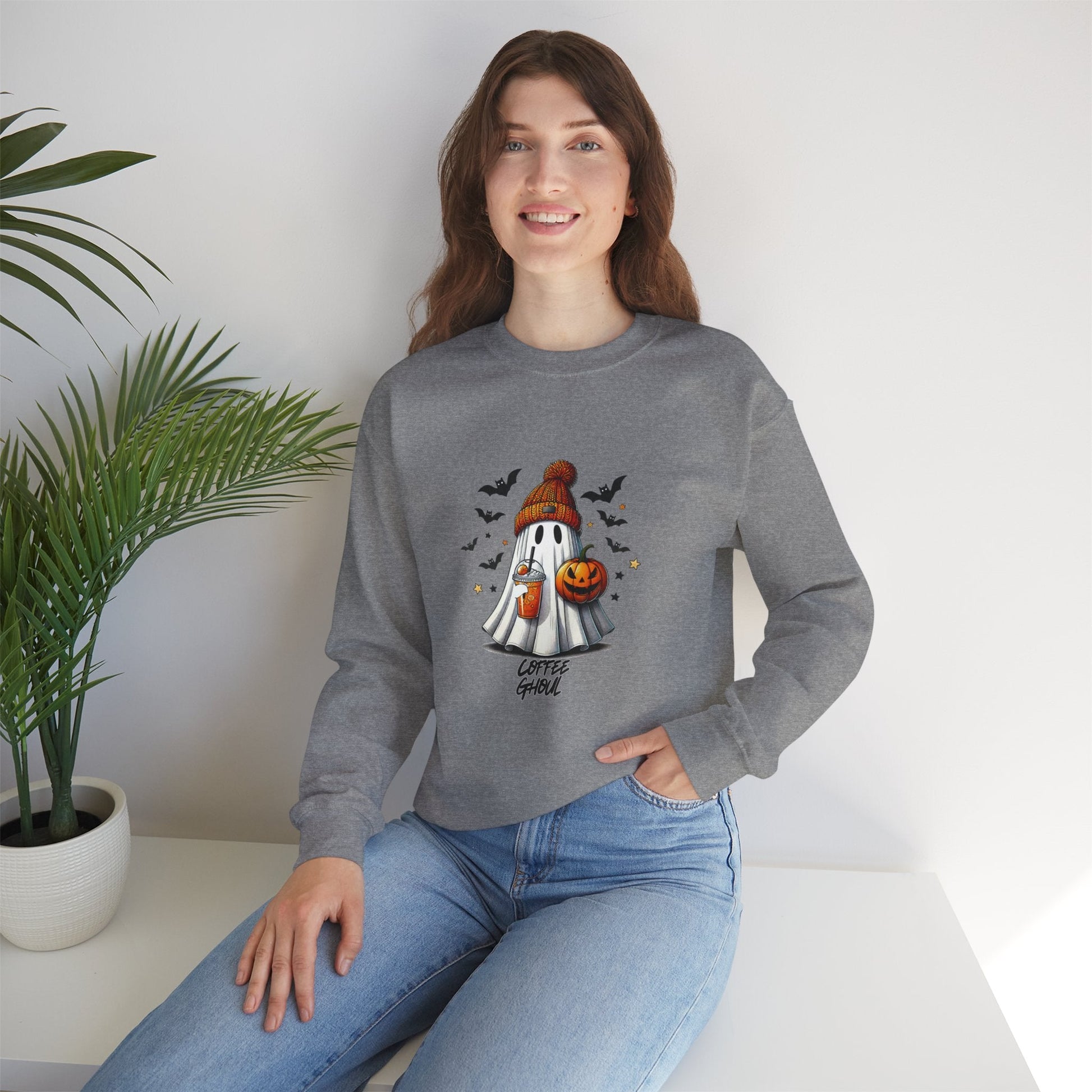 "Coffee Ghoul" | Unisex Heavy Blend™ Crewneck Sweatshirt - RTS Gifts Emporium