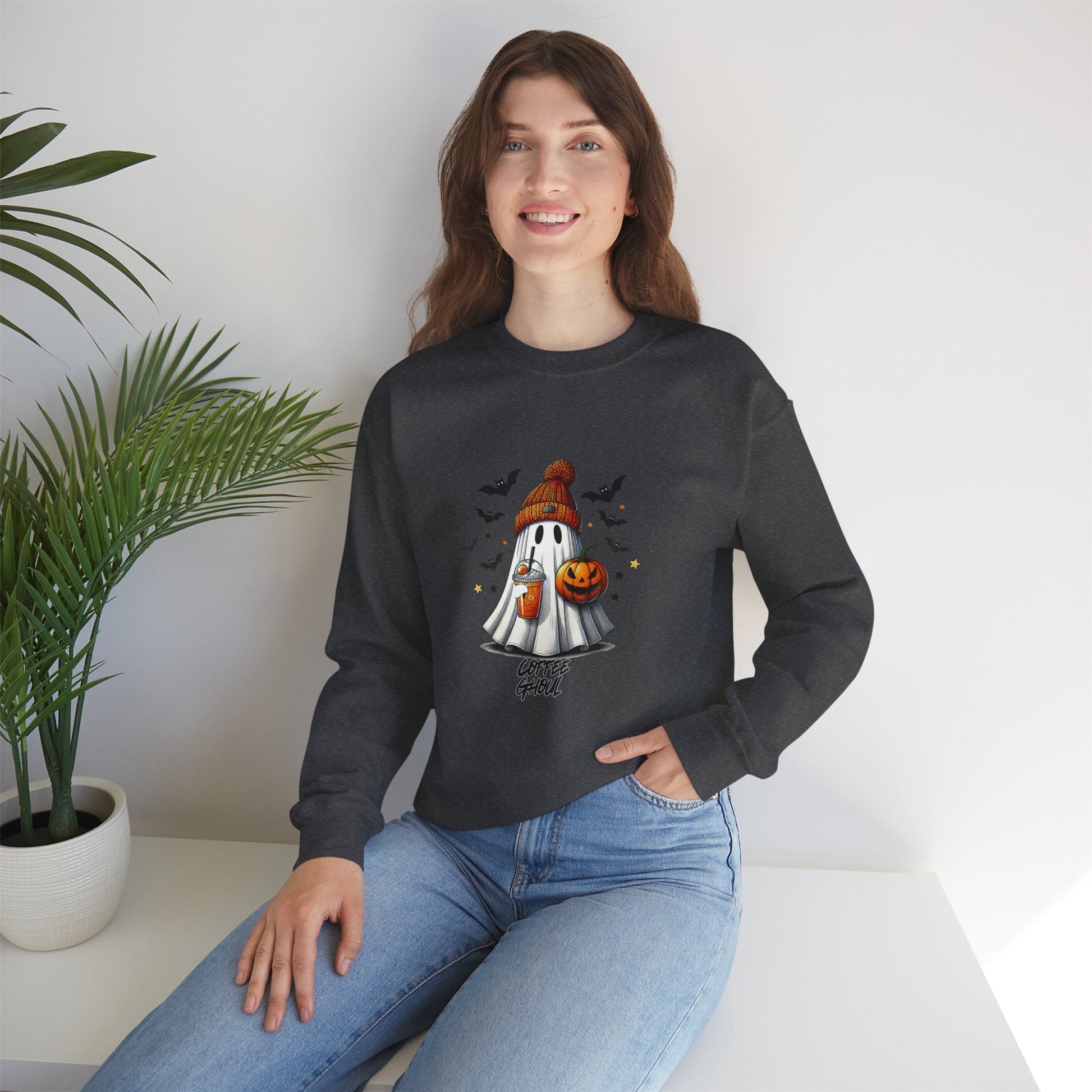 "Coffee Ghoul" | Unisex Heavy Blend™ Crewneck Sweatshirt - RTS Gifts Emporium