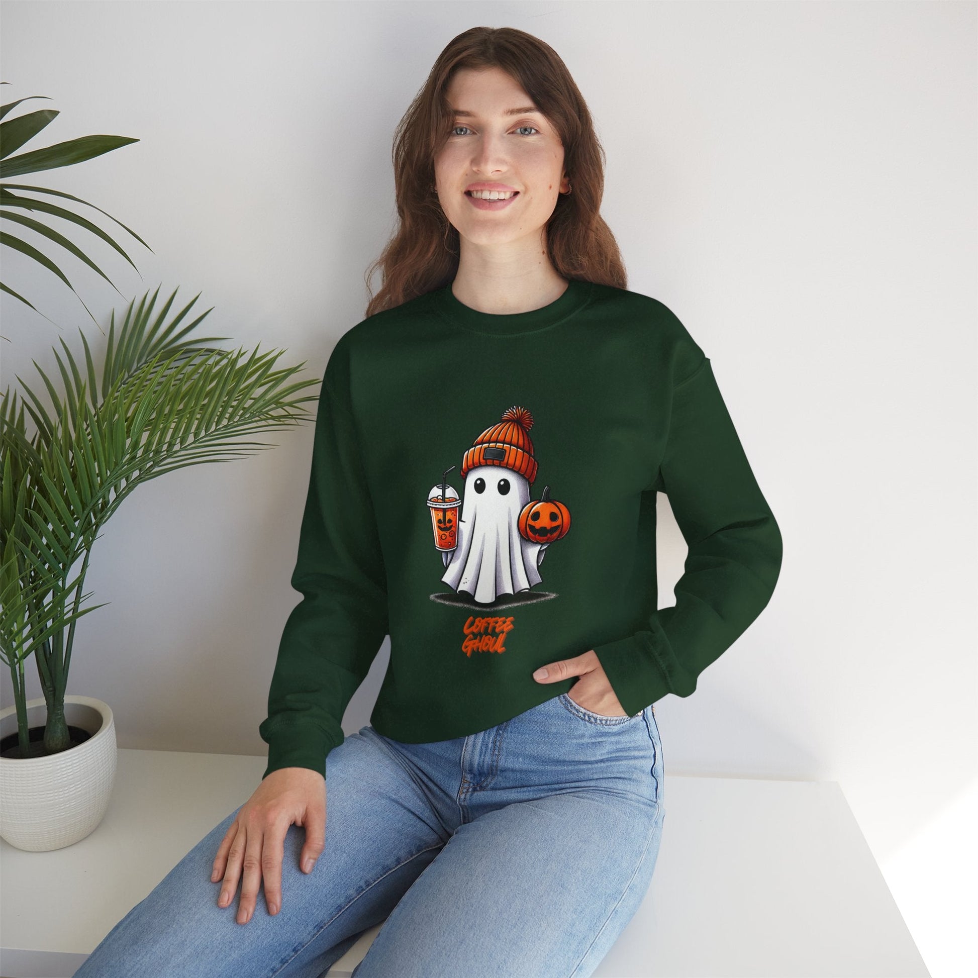 "Coffee Ghoul" | Unisex Heavy Blend™ Crewneck Sweatshirt - RTS Gifts Emporium