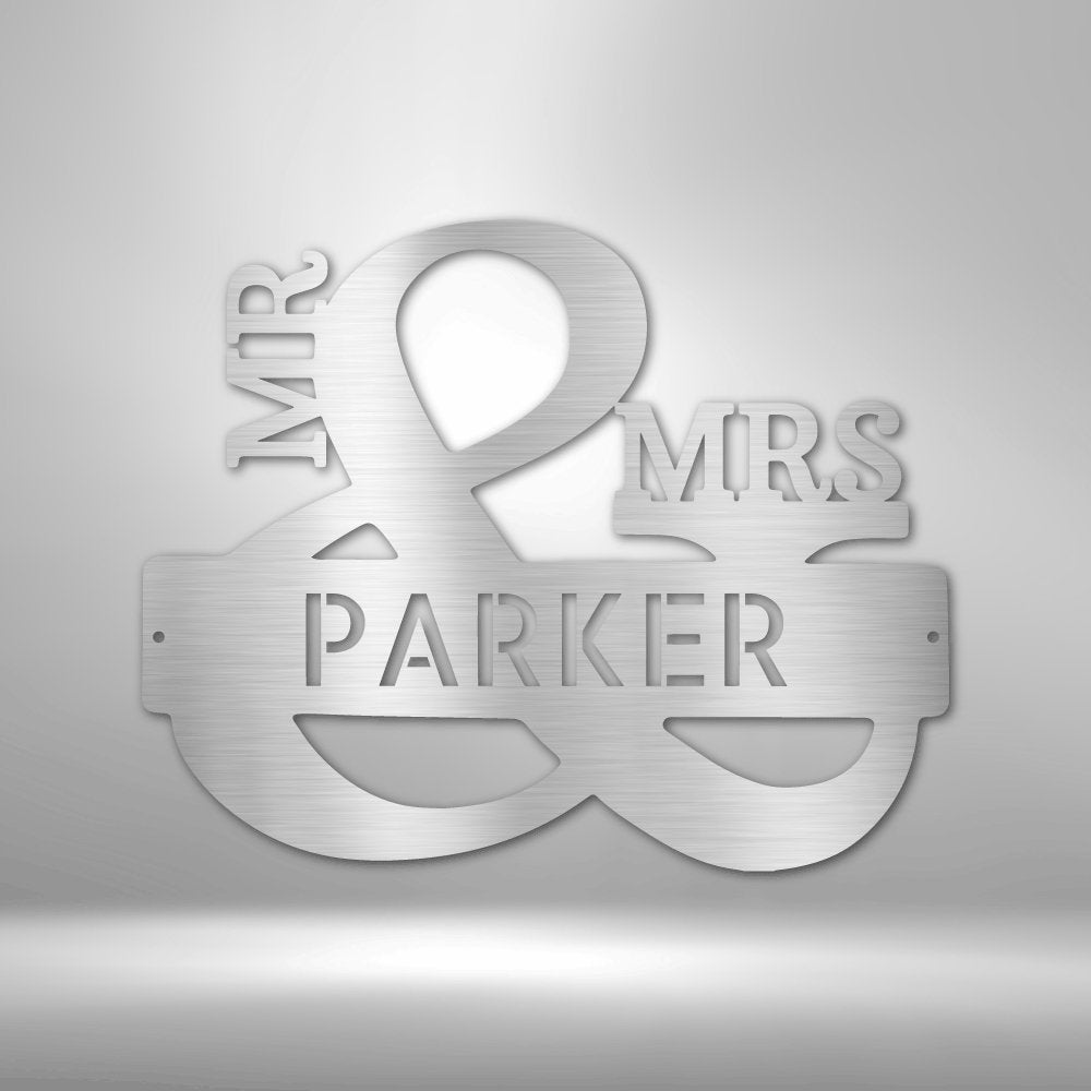 Couples Monogram - Steel Sign - RTS Gifts Emporium