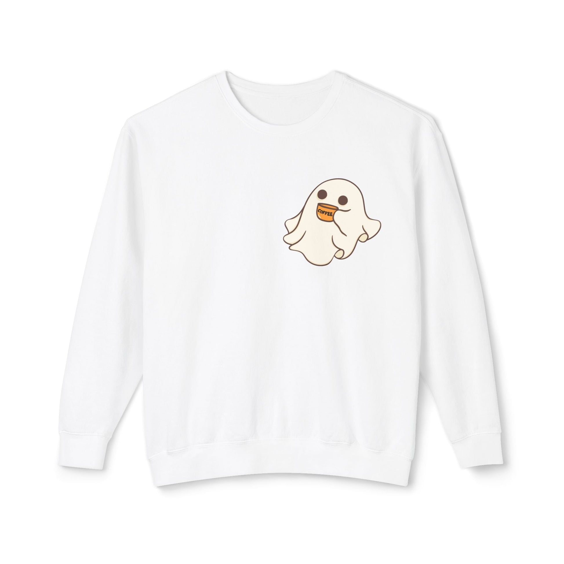 "Cute Spooky Coffee" | Unisex Lightweight Crewneck Sweatshirt - RTS Gifts Emporium