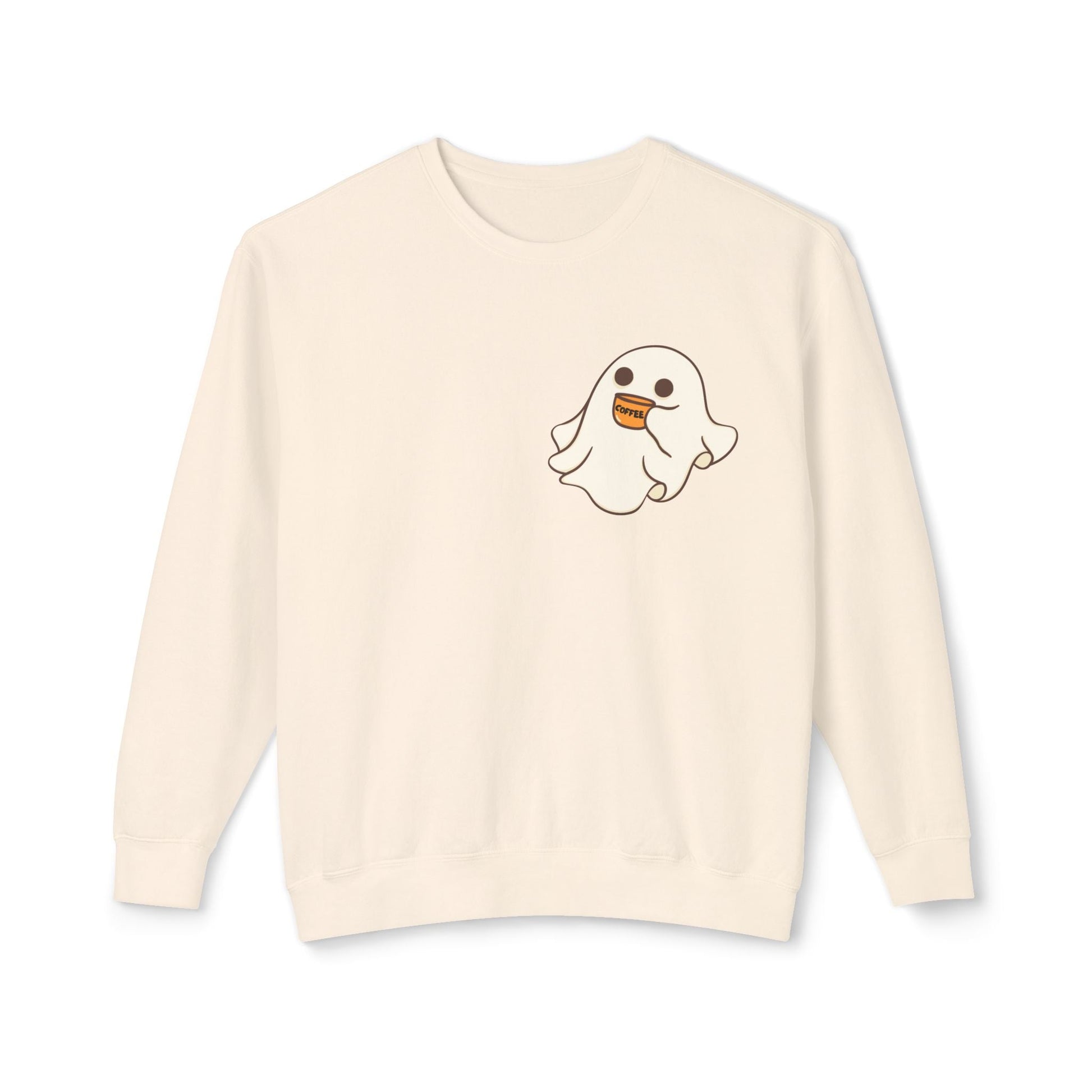 "Cute Spooky Coffee" | Unisex Lightweight Crewneck Sweatshirt - RTS Gifts Emporium