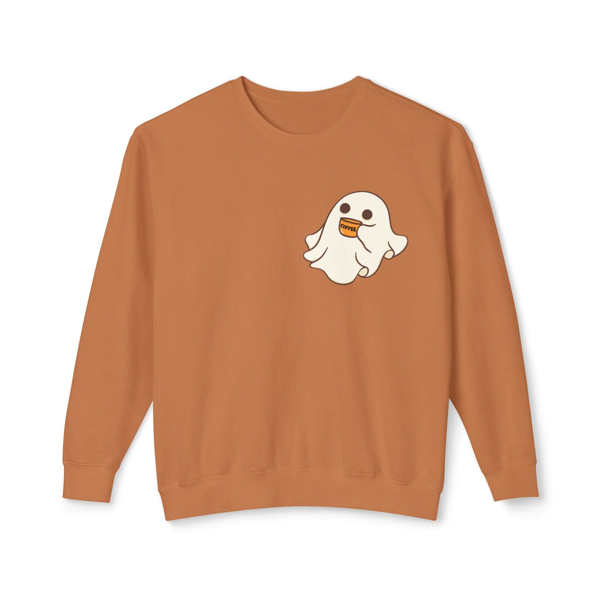 "Cute Spooky Coffee" | Unisex Lightweight Crewneck Sweatshirt - RTS Gifts Emporium