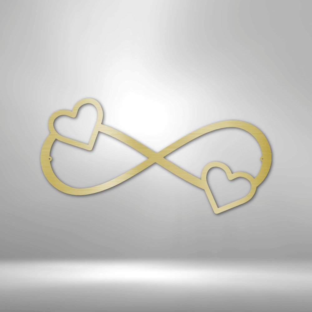 Double Heart Infinity - Steel Sign - RTS Gifts Emporium