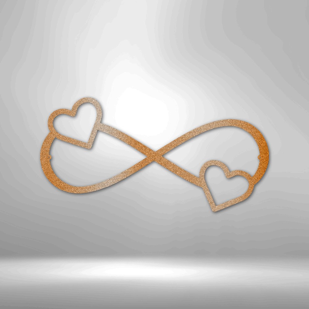 Double Heart Infinity - Steel Sign - RTS Gifts Emporium