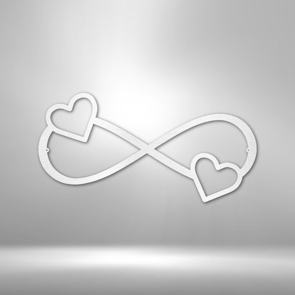 Double Heart Infinity - Steel Sign - RTS Gifts Emporium