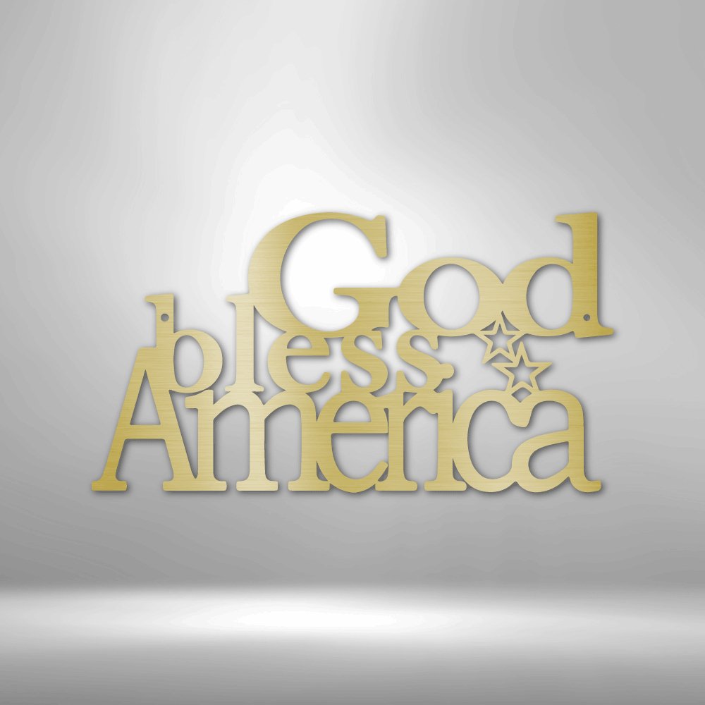 God Bless America - Steel Sign - RTS Gifts Emporium