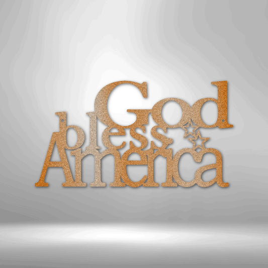 God Bless America - Steel Sign - RTS Gifts Emporium