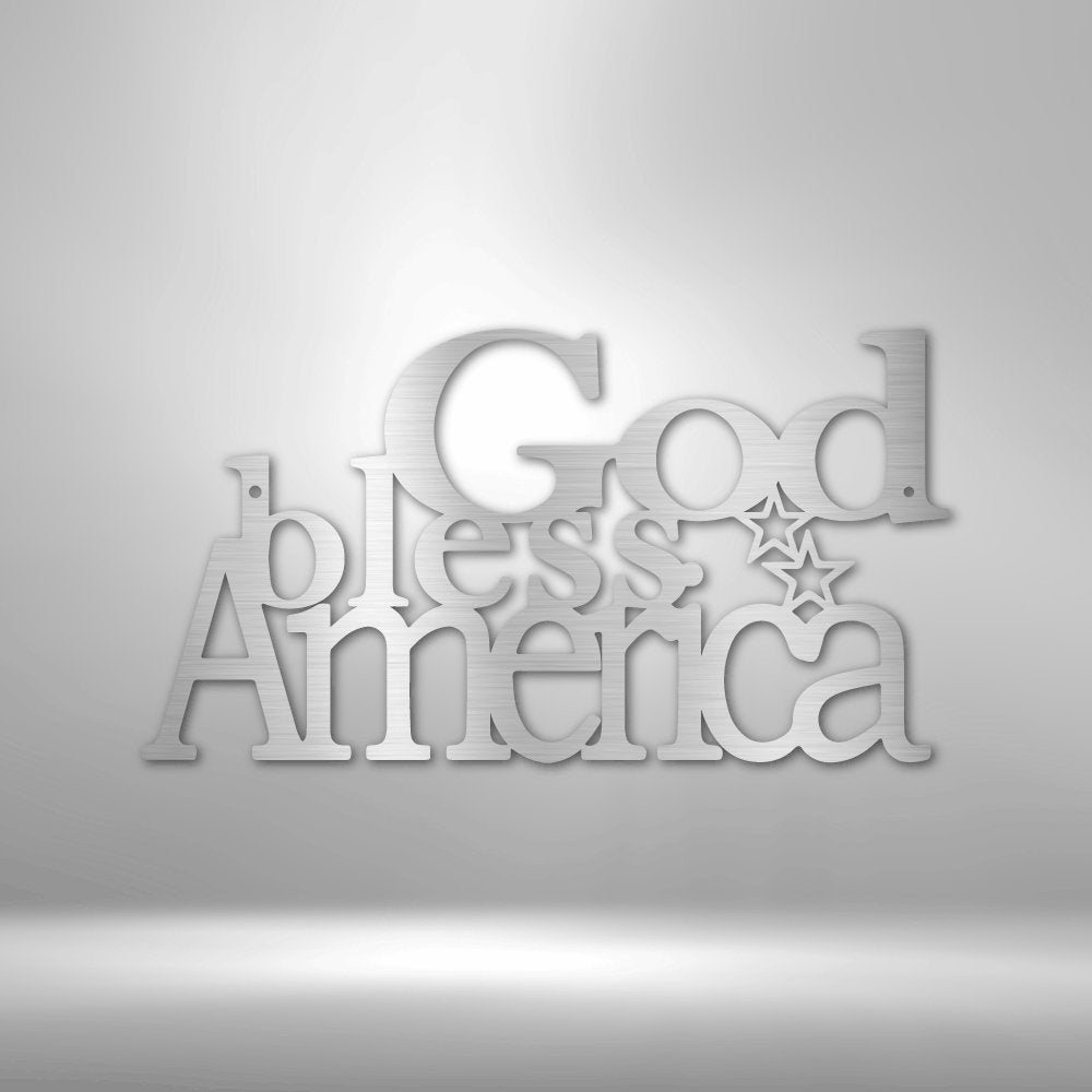 God Bless America - Steel Sign - RTS Gifts Emporium