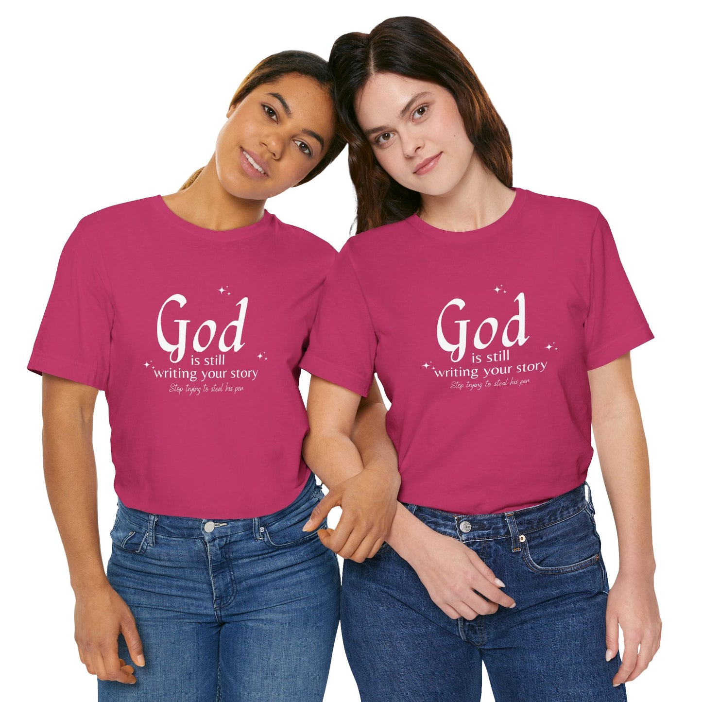 "God Is Still Writing | Unisex Jersey Short Sleeve Tee - RTS Gifts Emporium