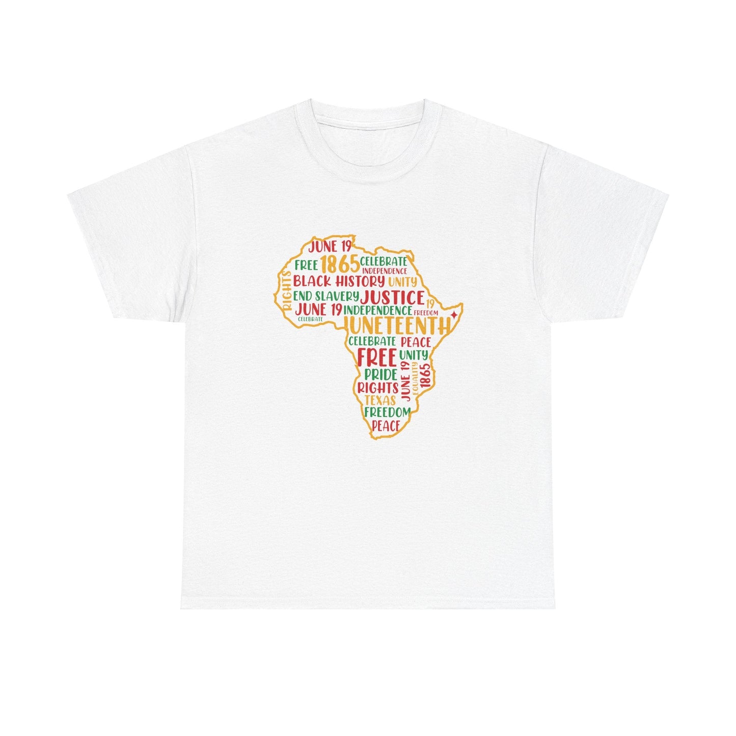 Juneteenth Word Map | Unisex Heavy Cotton Tee - RTS Gifts Emporium