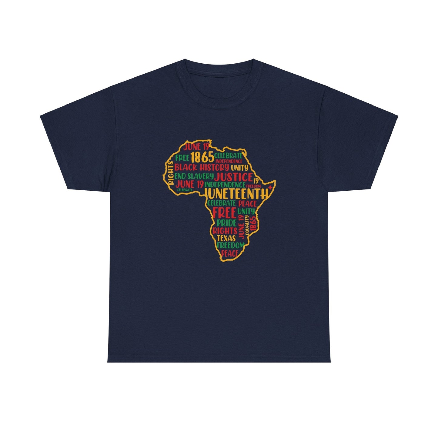 Juneteenth Word Map | Unisex Heavy Cotton Tee - RTS Gifts Emporium