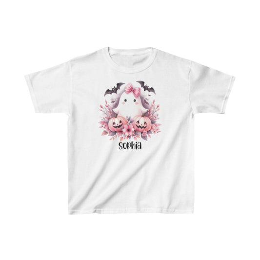 "Pink Ghost" | Personalized Girls Heavy Cotton™ Tee